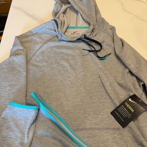 Nike Therma Hoodie - Womens - Dri Fit - Gray w/Teal accents - NWT Multiple sizes